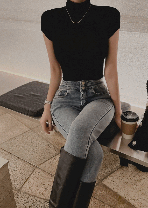 [반팔/긴팔] 레이나 슬림 폴라 티셔츠